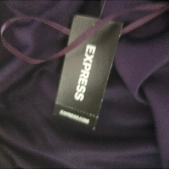 Express NWT Purple Sleeveless Dress Sz 2 Classic Minimalist Cocktail Party - Picture 7 of 16